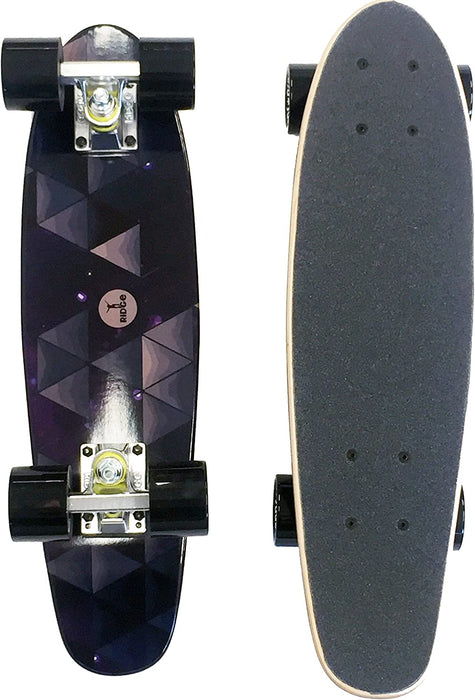 Ridge Skateboards Unisex-Youth Ridge Motif Printed 22" Pyramids Mini Maple Cruiser Complete