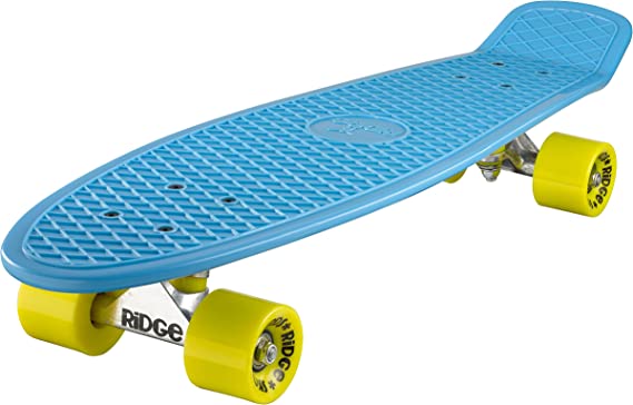 Ridge Skateboards Big Brother Retro Cruiser Skateboard 27" Board Blue