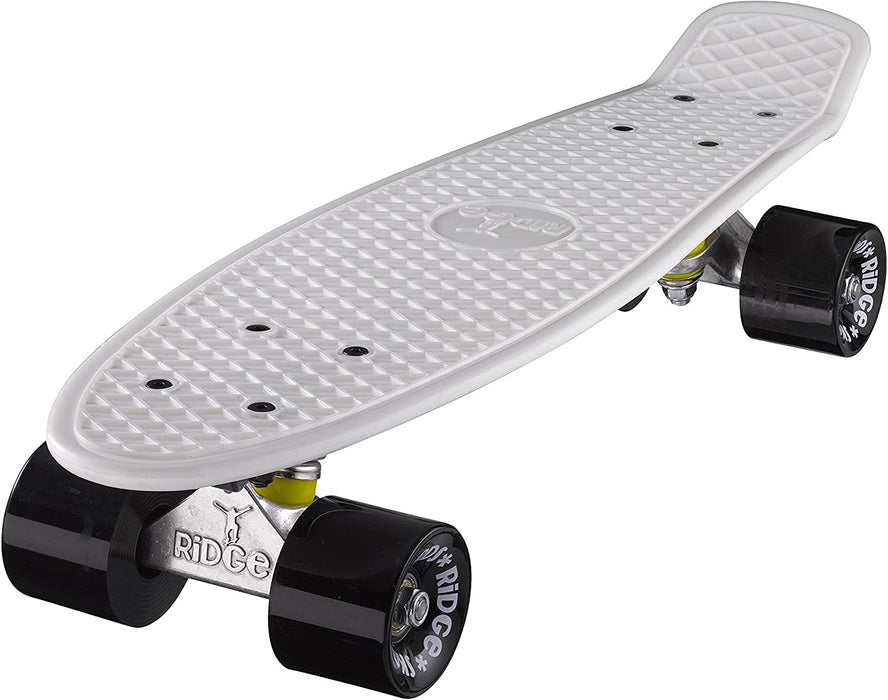 Ridge Retro 22" Board White Mini Cruiser Board - UK Manufactured