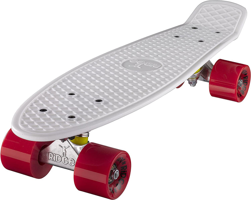 Ridge Retro 22" Board White Mini Cruiser Board - UK Manufactured