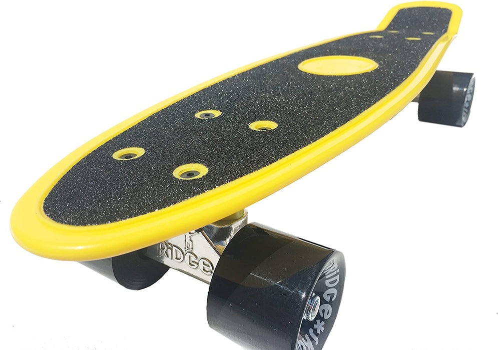 Ridge Skateboards Gripped 22" Gripped Board Yellow Mini Cruiser