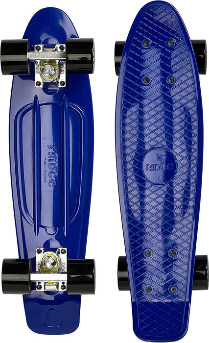 Ridge Skateboards Organics Complete Mini Cruiser Yves Blue Skateboard 22" - UK Manufactured